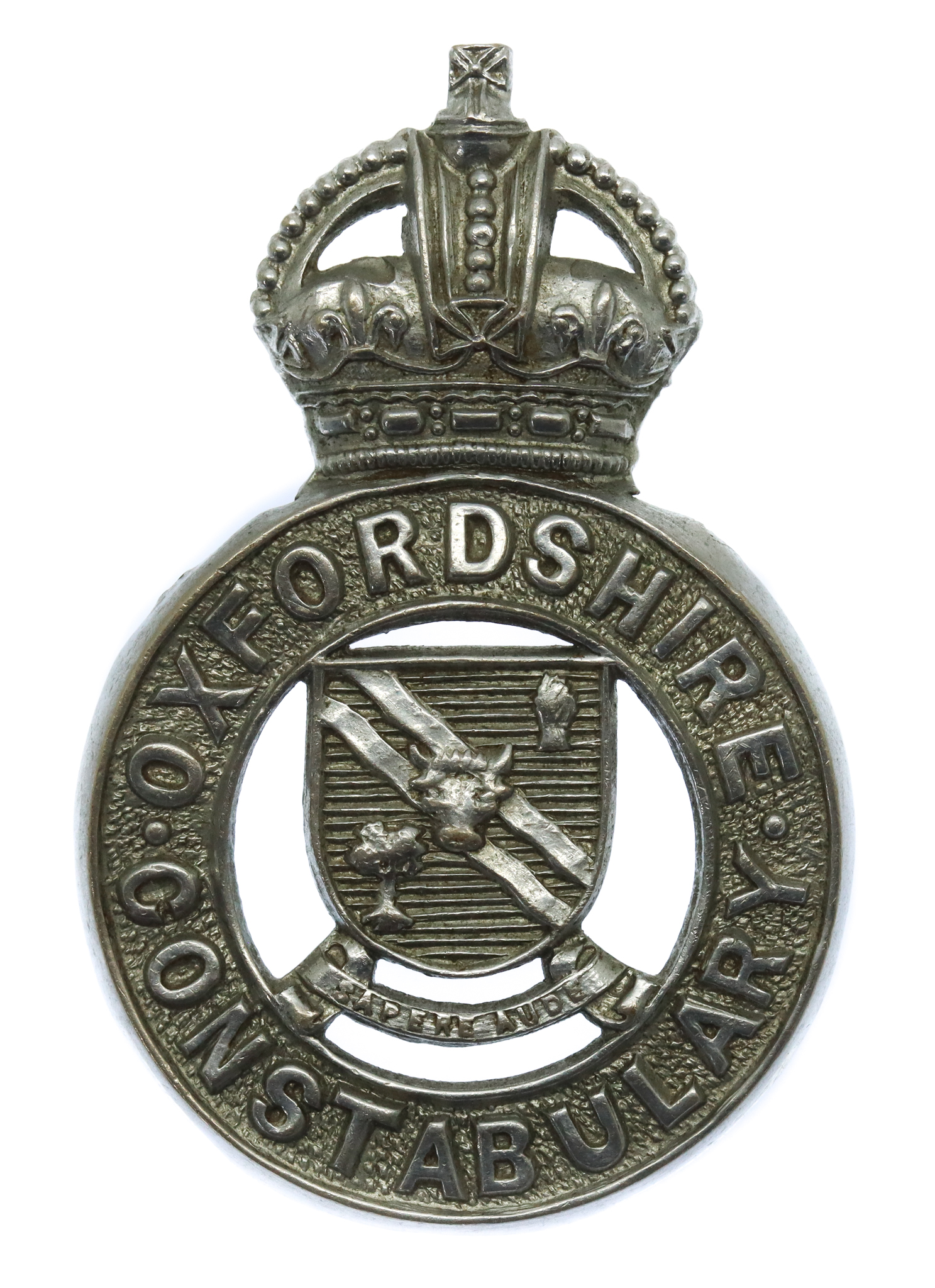 Oxfordshire Constabulary Cap Badge - King's Crown