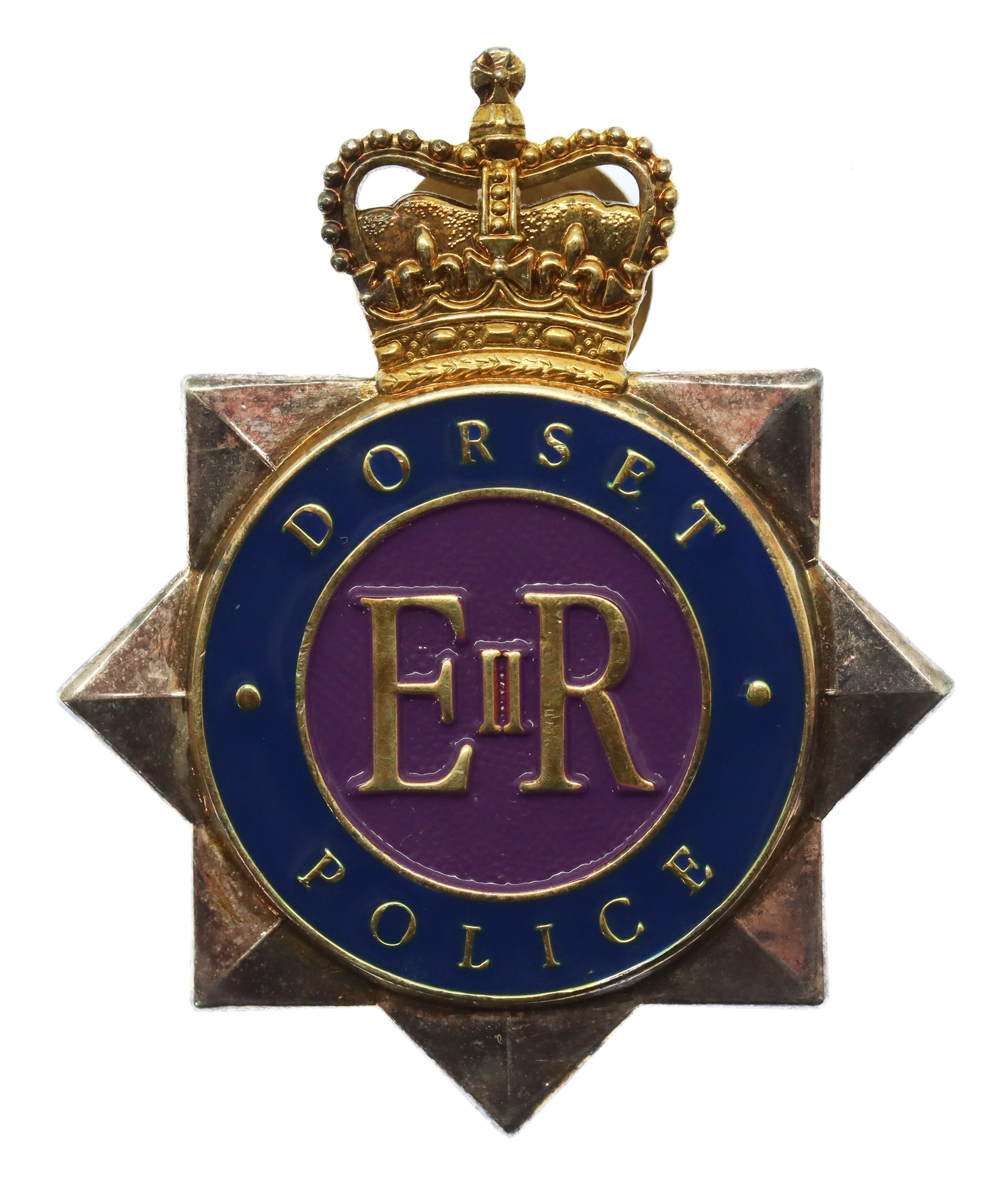Dorset Police Enamelled Cap Badge - Queen's Crown