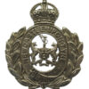 Newcastle-Upon-Tyne City Police Chrome Wreath Helmet Plate - King's Crown