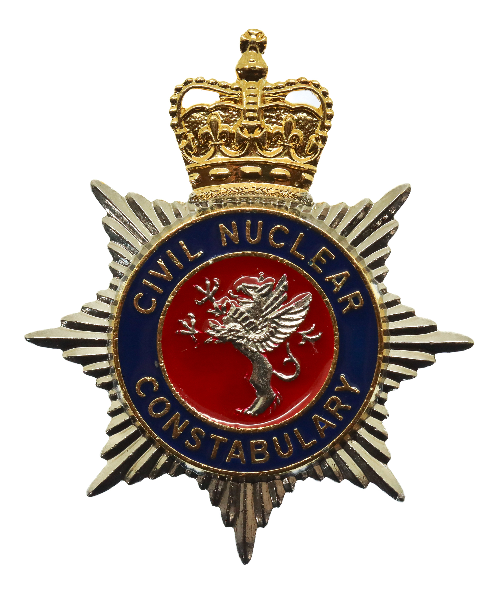 Civil Nuclear Constabulary Enamelled Cap Badge - Queen's Crown