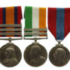 1895 IGS (Clasps - Punjab Frontier 1897-98, Tirah 1897-98), QSA (3 Clasps), KSA (2 Clasps), Imperial Service Medal and Boer War Commemorative Medal Group - Cpl. A. Edge, 1st Bn. Derbyshire Regiment (Sherwood Foresters)