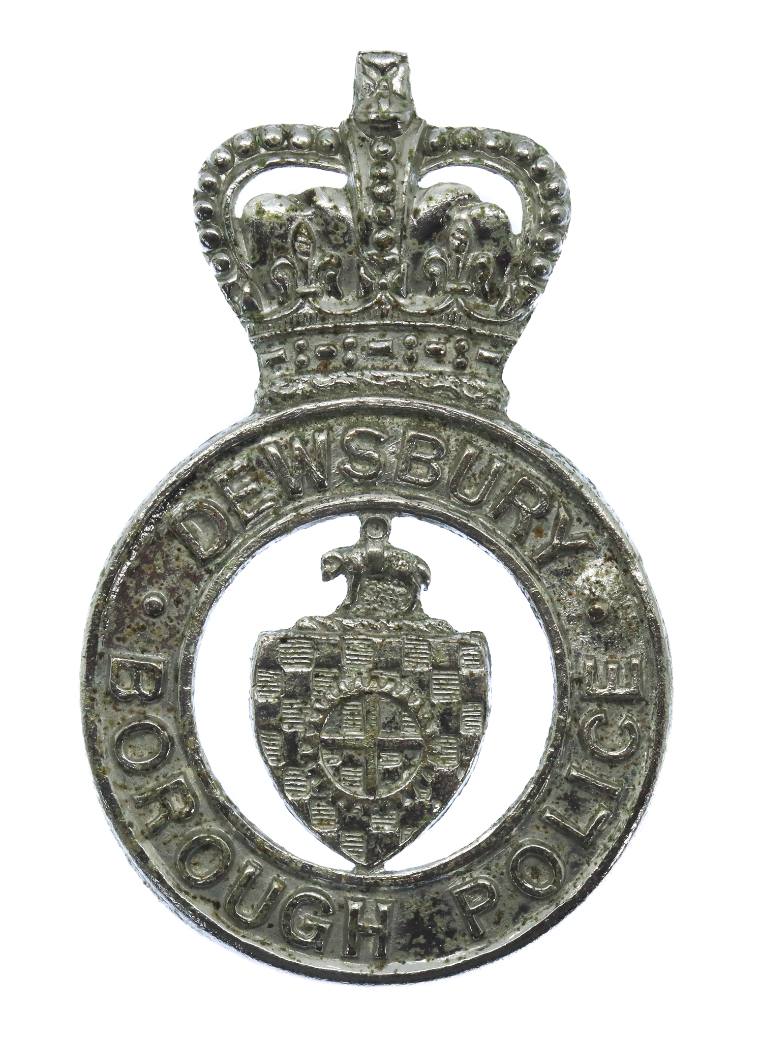 Dewsbury Borough Police Cap Badge - Queen's Crown
