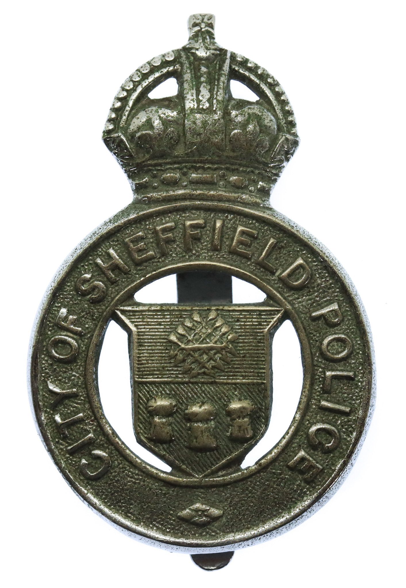 Sheffield City Police Cap Badge - King's Crown