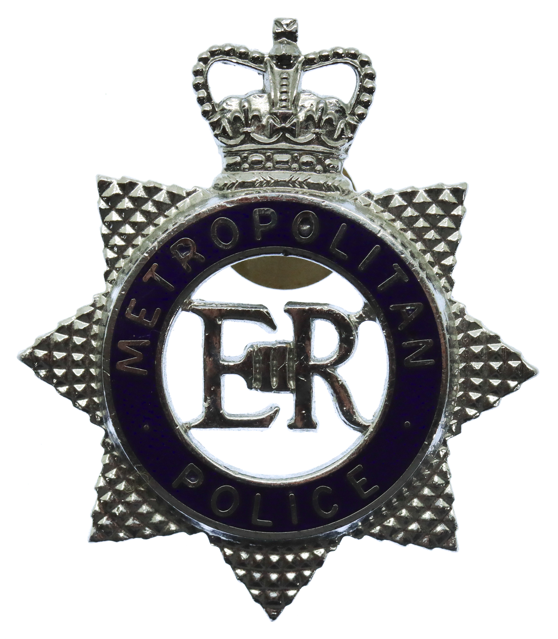 Metropolitan Police Enamelled Cap Badge - Queen's Crown