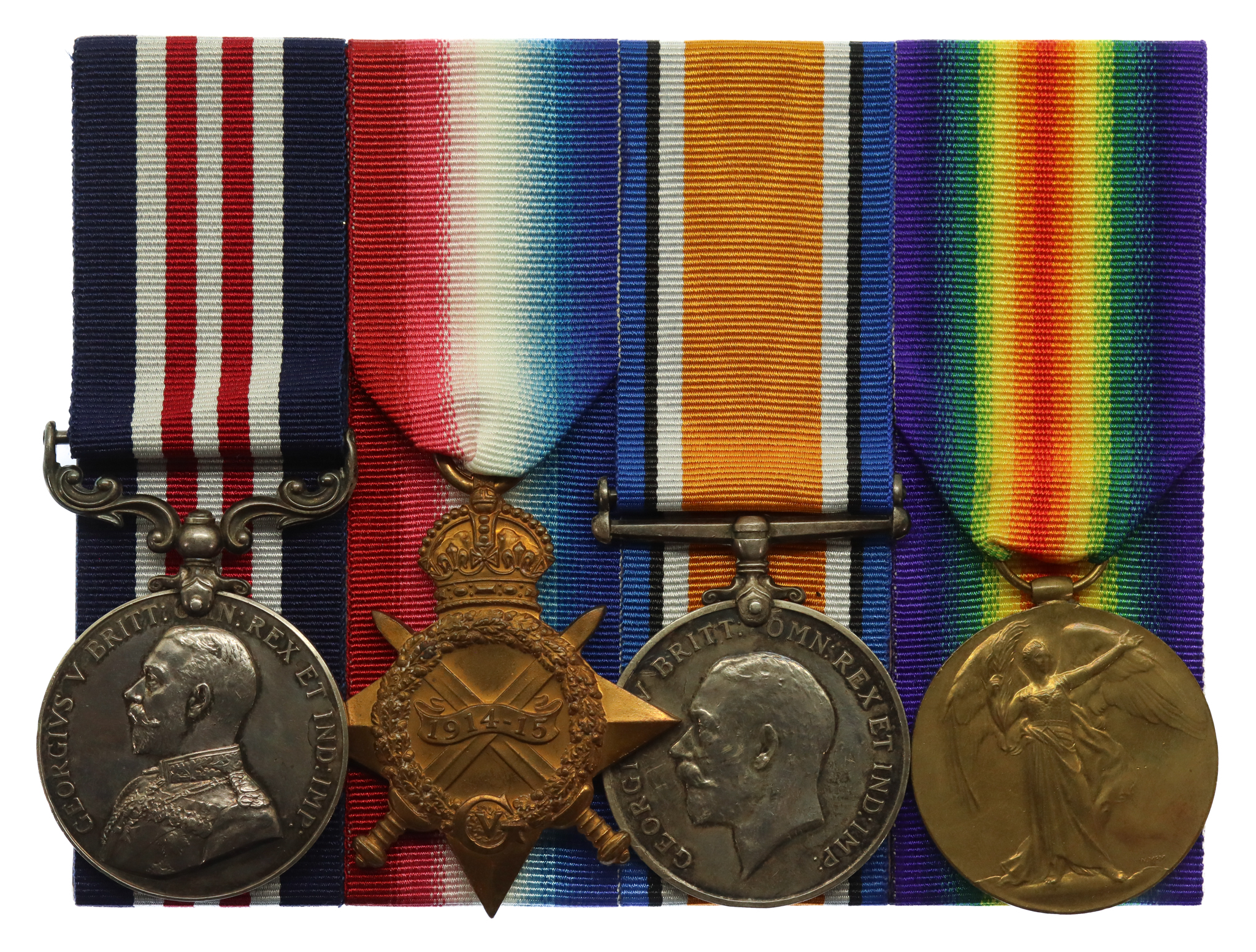 WW1 Military Medal, 1914-15 Star (Copy), British War Medal and Victory Medal Group of Four - Cpl. T.H. Heath, Royal Engineers - Wounded