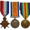 WW1 1914-15 Star Casualty Medal Trio - Sjt. W. Donaldson, 2nd Bn. Northumberland Fusiliers - Died 8/5/15