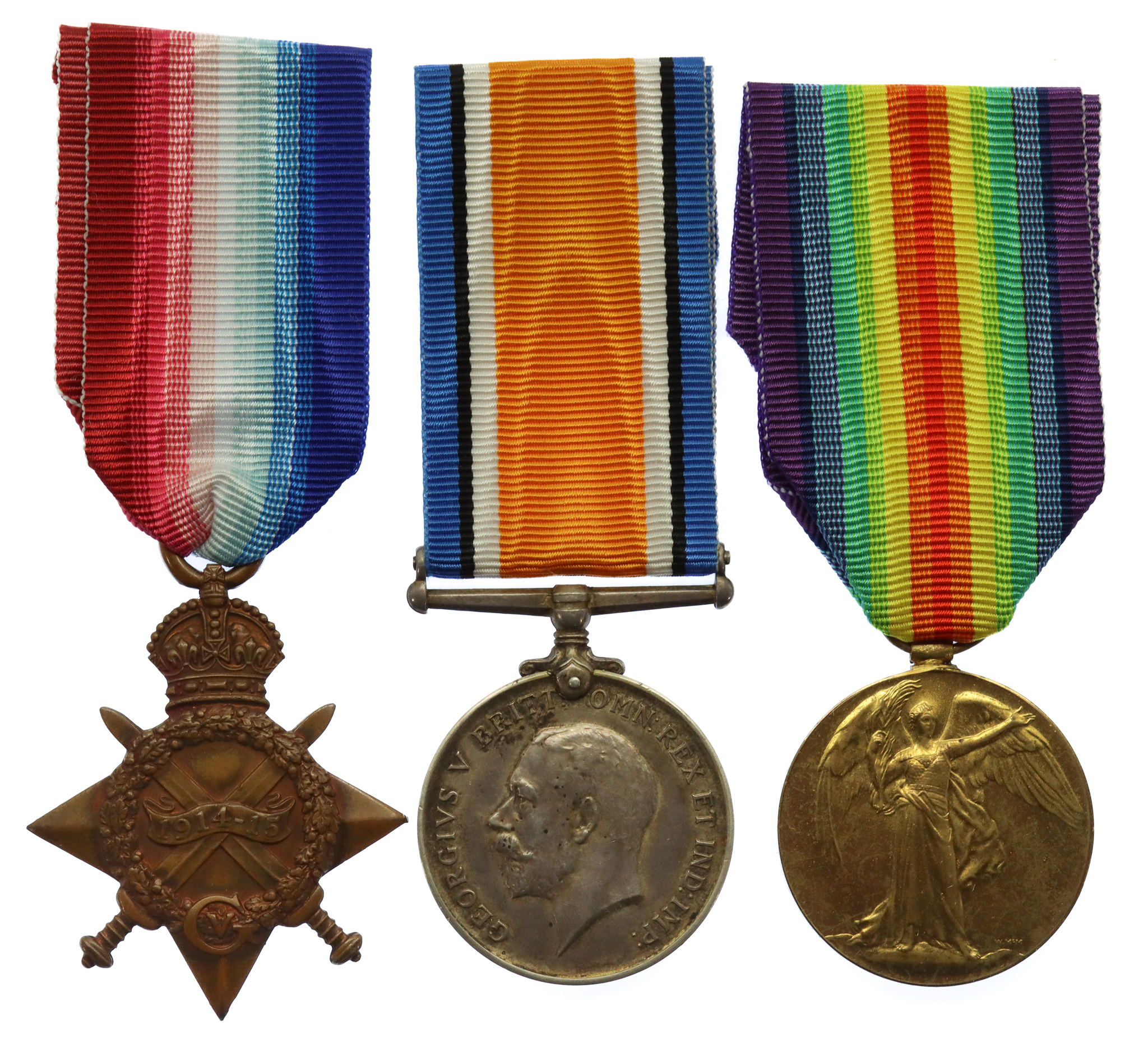 WW1 1914-15 Star Casualty Medal Trio - Sjt. W. Donaldson, 2nd Bn. Northumberland Fusiliers - Died 8/5/15