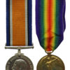 WW1 British War & Victory Medal Pair - 2nd Lieut. F.V. Mellors, West Riding Regiment (Previously an Original Grimbsy Chum, 10th Bn. Lincolnshire Regiment) - Wounded 1st/2nd July 1916 (Somme)