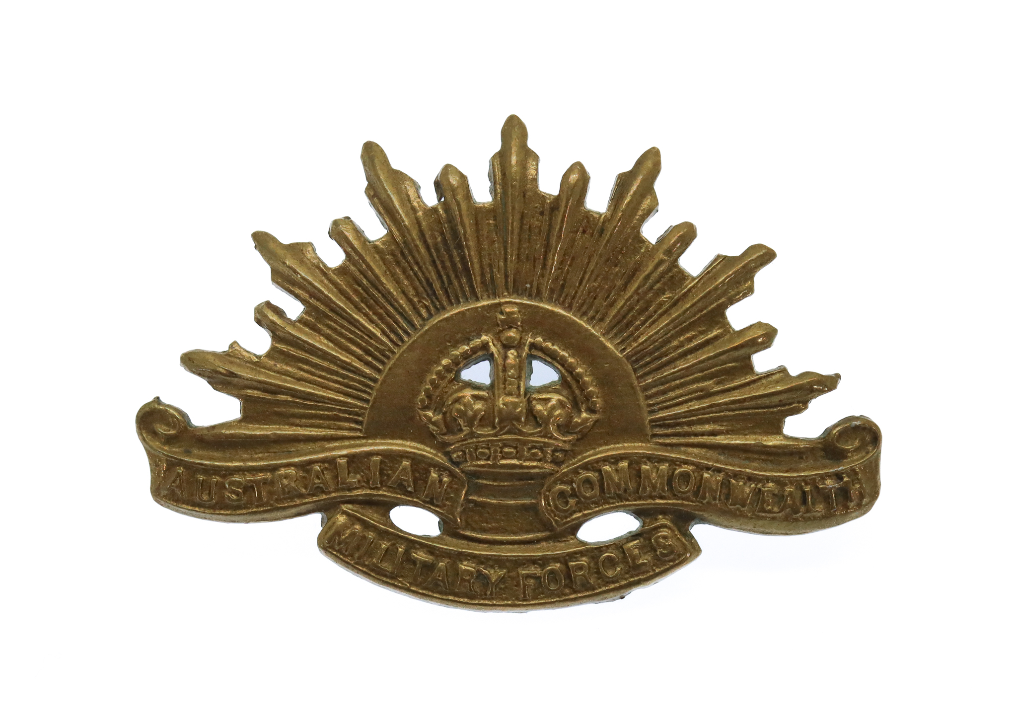 Australian Commonwealth Military Forces Collar Badge - King's Crown
