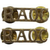 Pair of Royal Army Ordnance Corps (R.A.O.C.) Anodised (Staybrite) Shoulder Titles