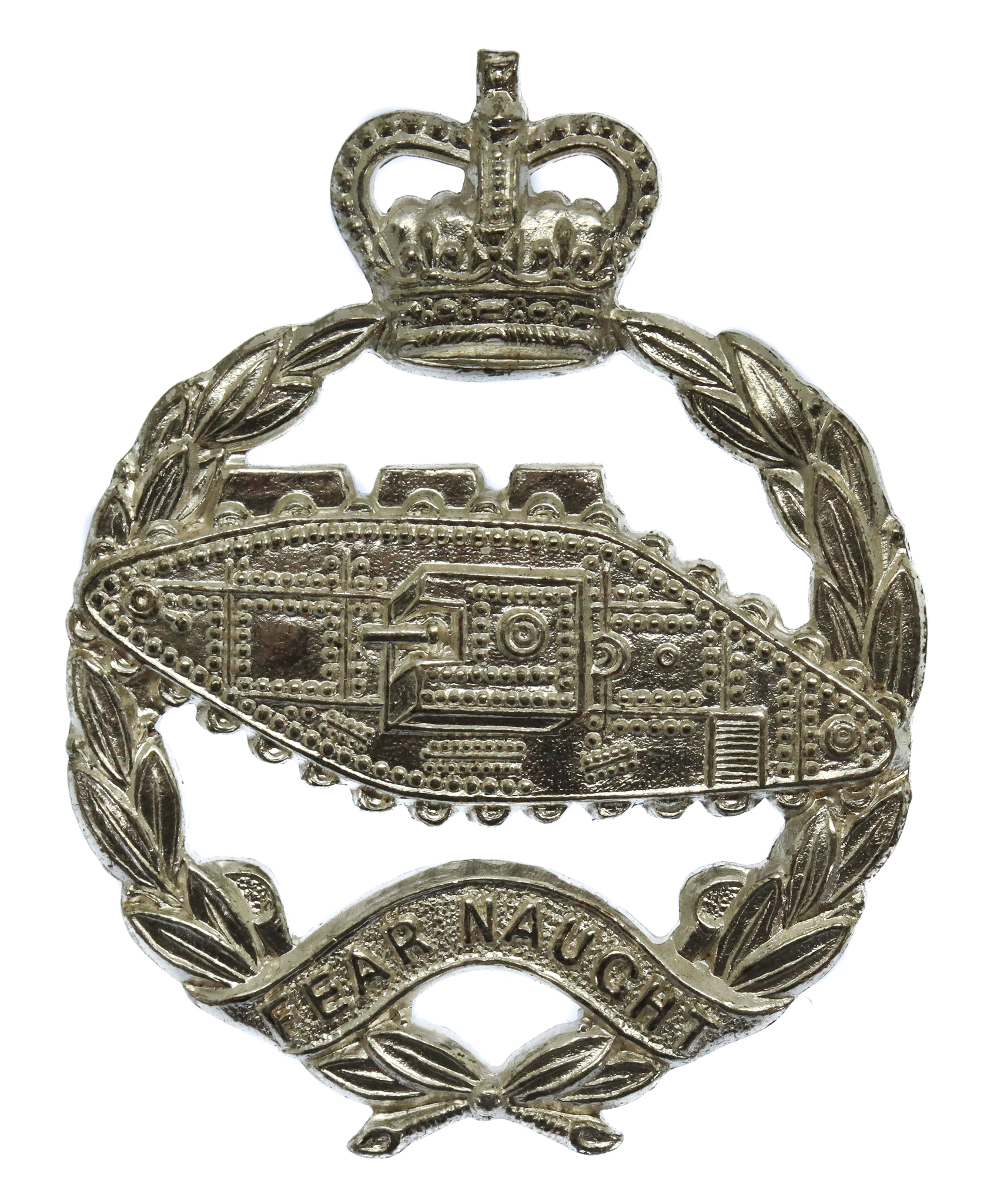 Royal Tank Regiment Officer's Cap Badge - Queen's Crown