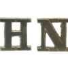 Pair of Northumberland Hussars (N.H.) Shoulder Titles