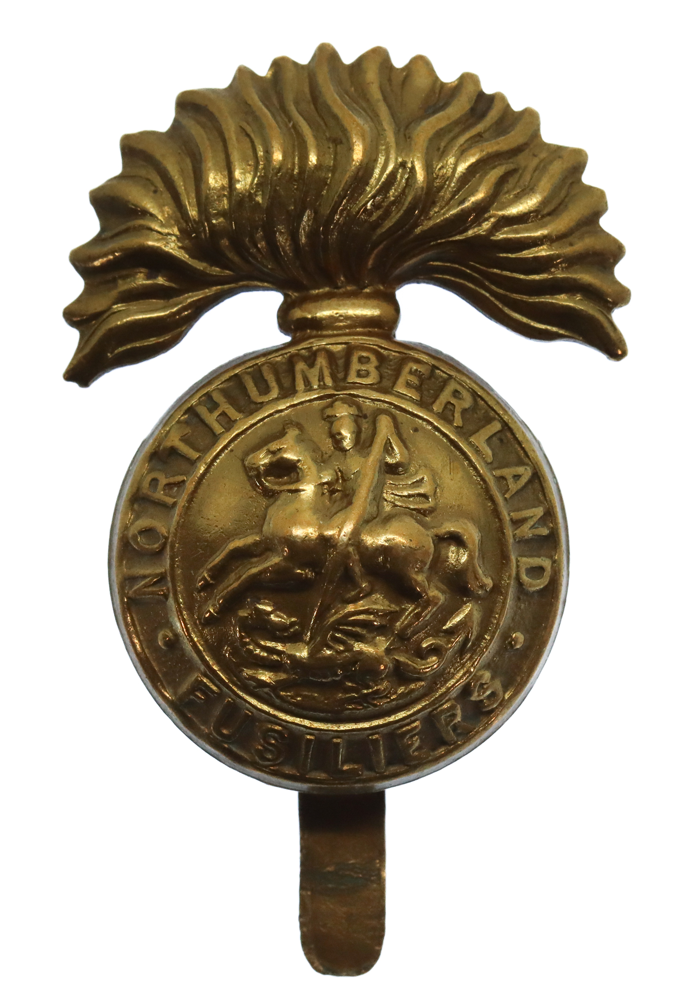 Northumberland Fusiliers Brass Cap Badge