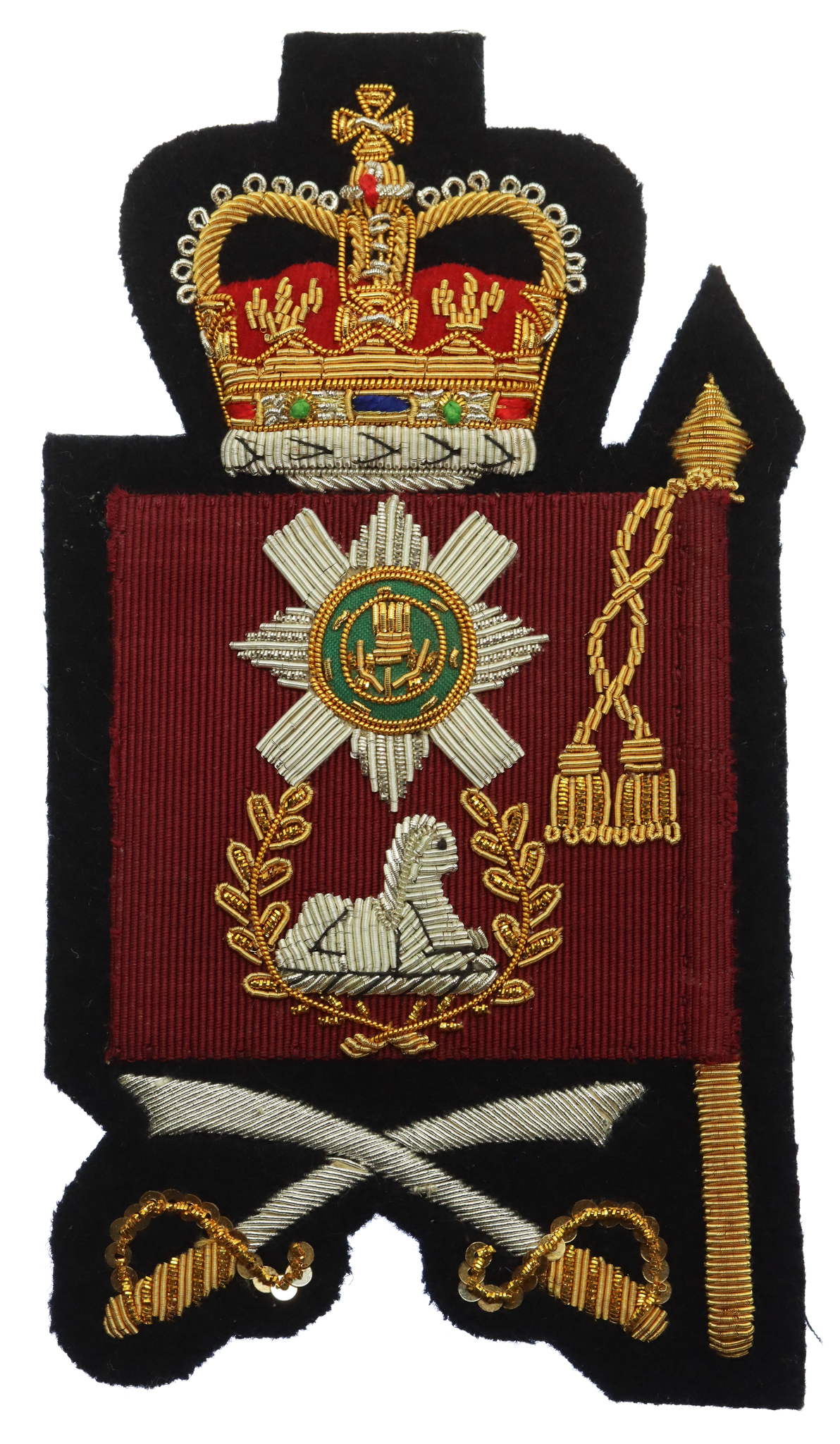 Scots Guards Warrant Officer Class 2 W.O.II Bullion Sleeve Badge - Queen's Crown