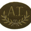 British Army Anti-Tank Gun Layer (A.T.) Cloth Proficiency Arm Badge