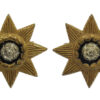 Pair of East Yorkshire Regiment Officer's Collar Badges