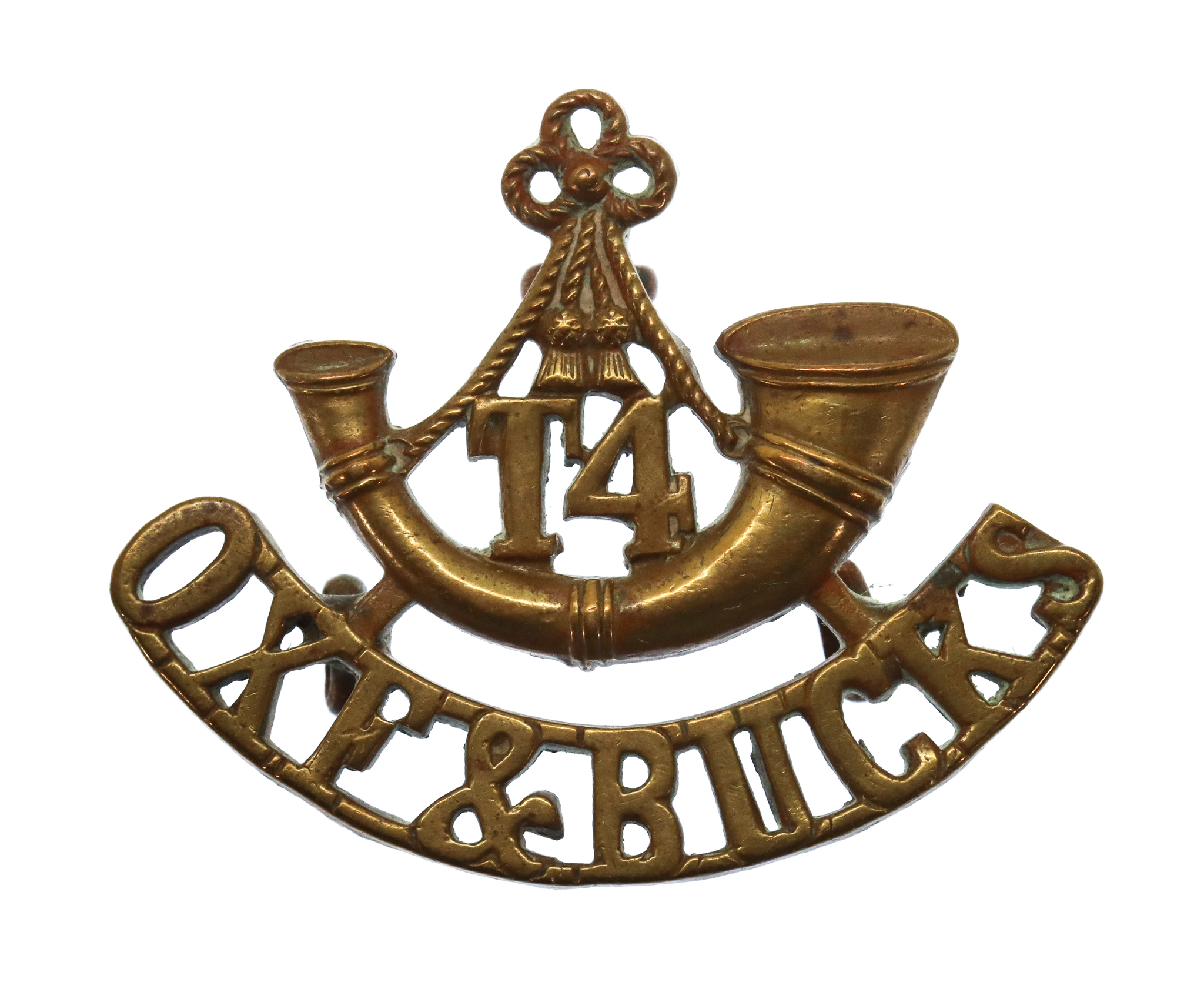 4th Territorial Bn. Oxfordshire & Buckinghamshire Light Infantry (Bugle/T4/OXF&BUCKS) Shoulder Title