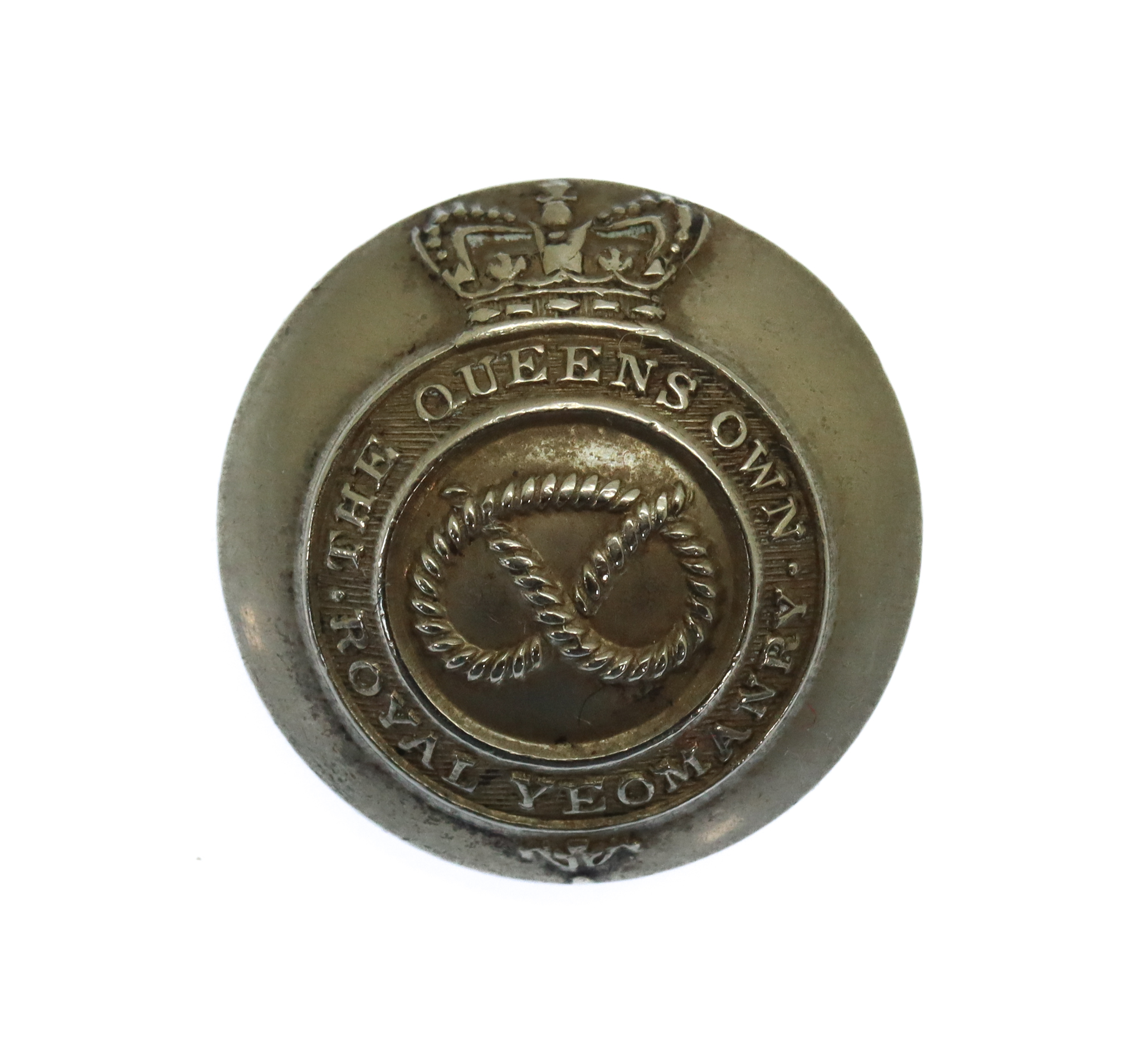 Victorian Staffordshire Yeomanry (Queen's Own Royal Regiment) Hollow Back Button (20mm)