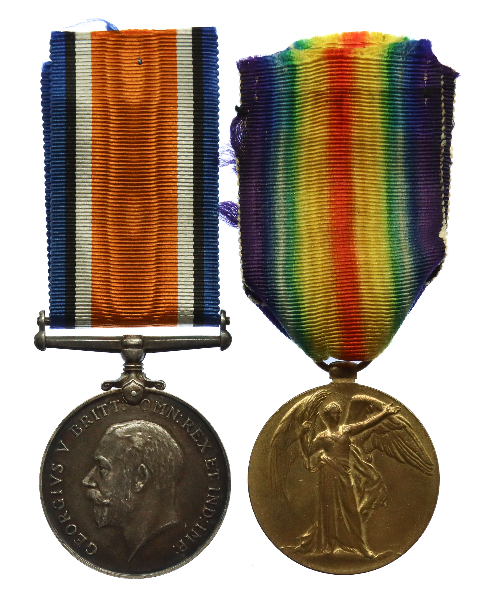 WW1 British War & Victory Medal Pair - Pte. J.H. Bilton, Notts & Derby Regiment (Sherwood Foresters)