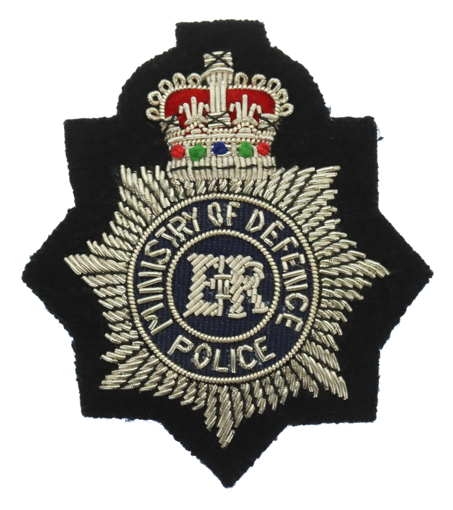 Ministry of Defence Police Bullion Beret Badge - Queen's Crown