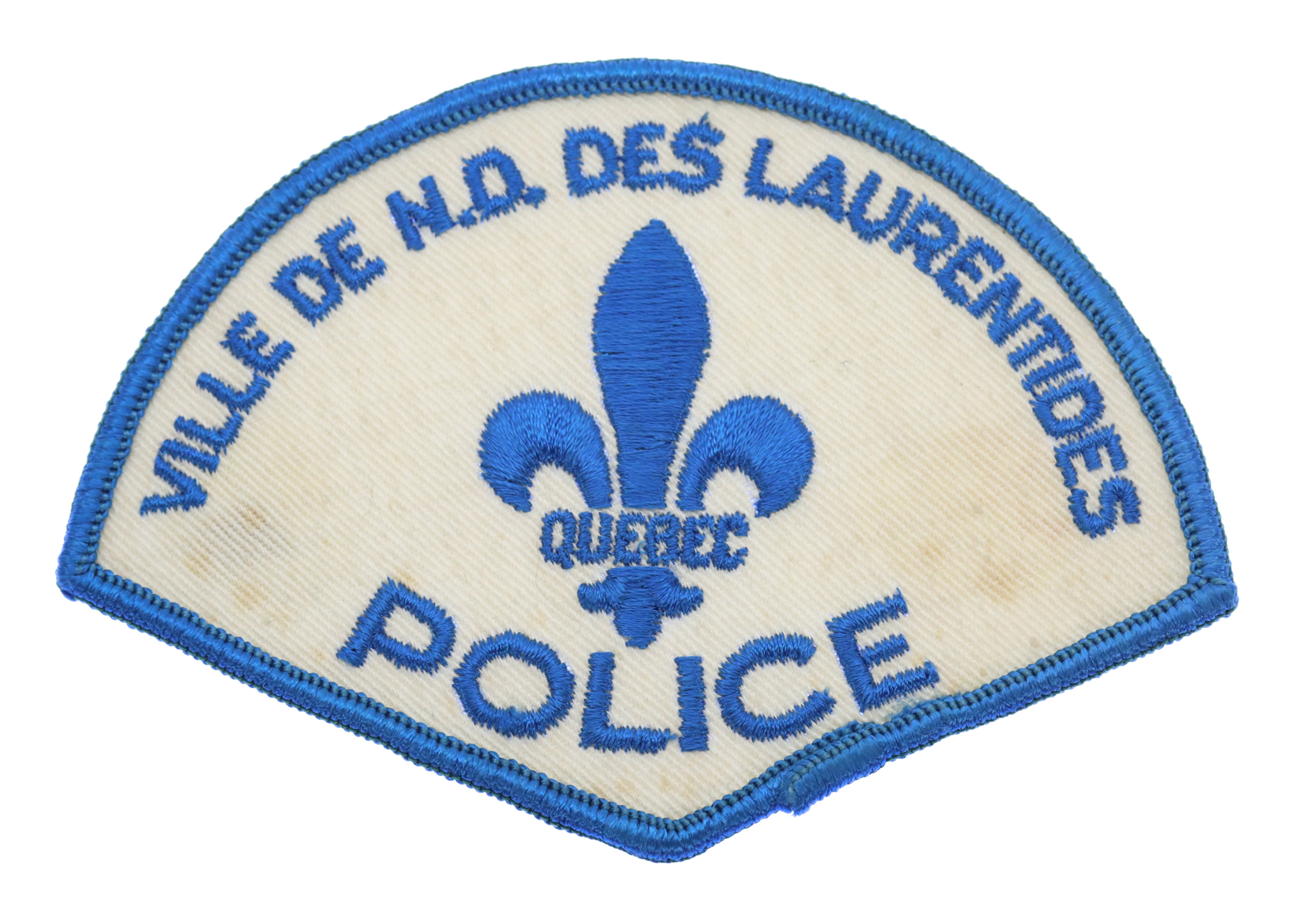 Canadian Ville De N.D. Des Laurentides Police Cloth Patch Badge