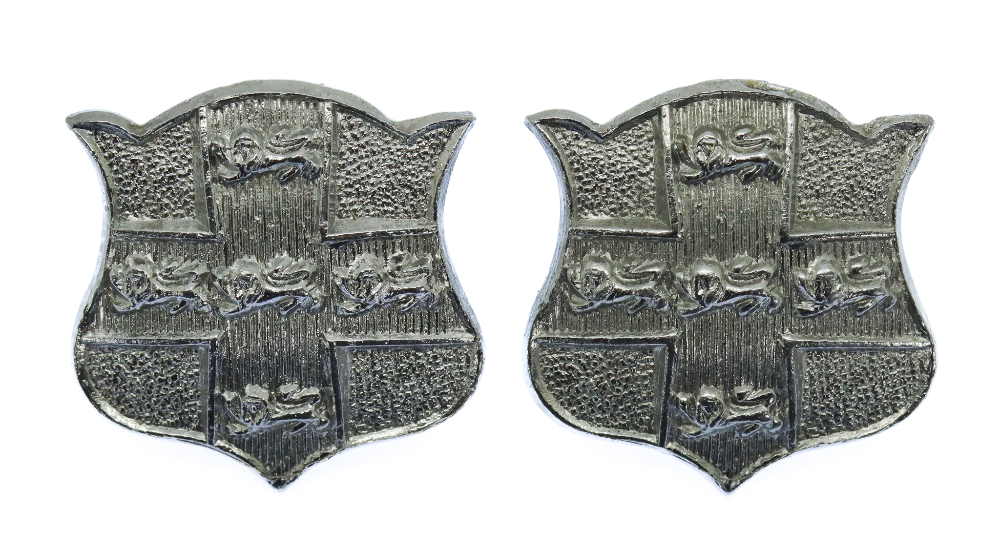 Pair of York City Police Collar Badges