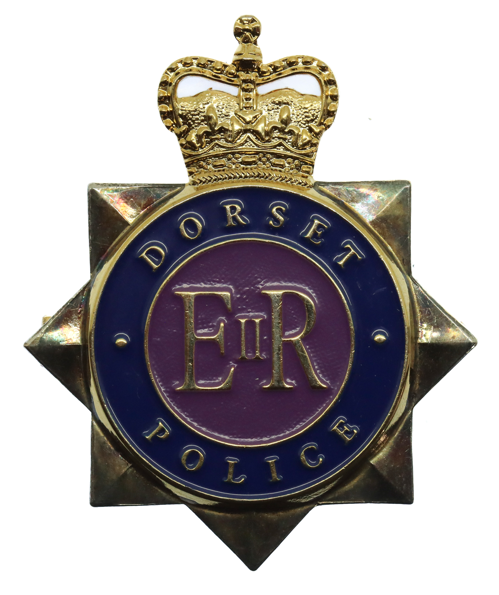 Dorset Police Enamelled Cap Badge - Queen's Crown