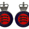 Pair of Essex Police Enamelled Collar Badges - Queen's Crown