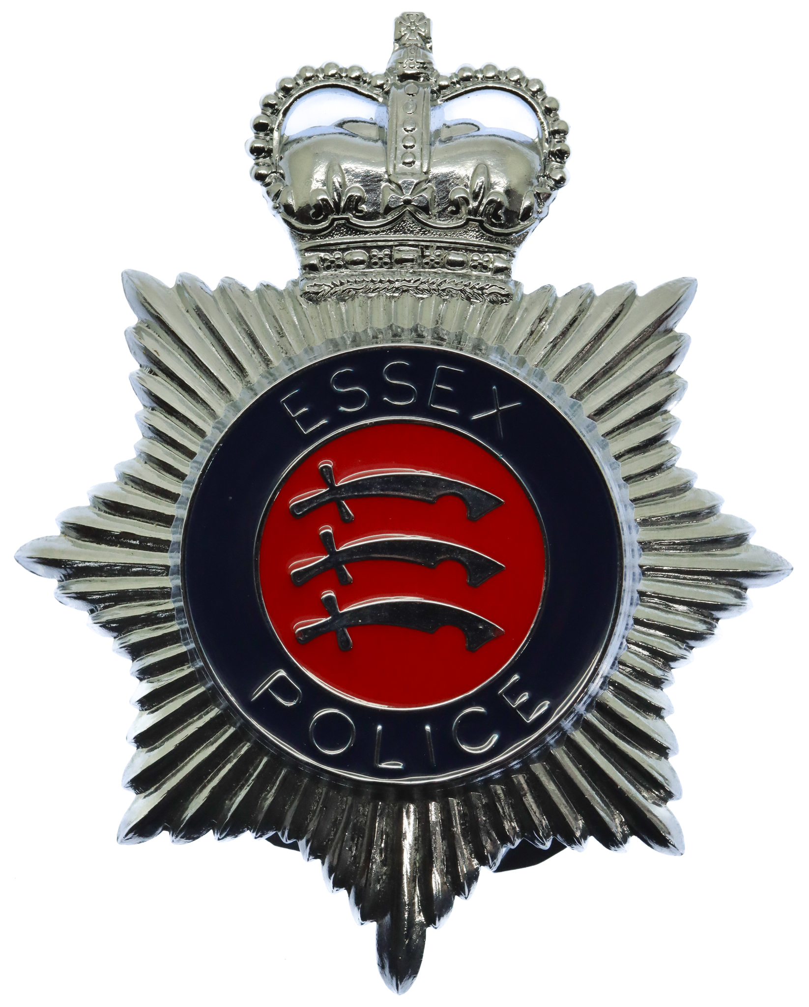 Essex Police Enamelled Helmet Plate - Queen's Crown