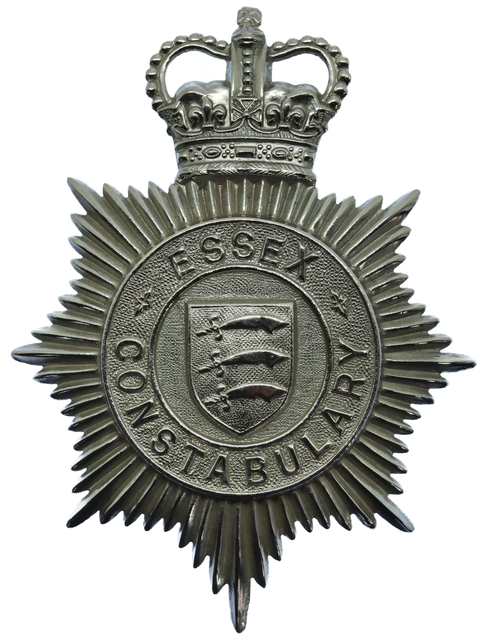 Essex Constabulary Helmet Plate - Queen's Crown