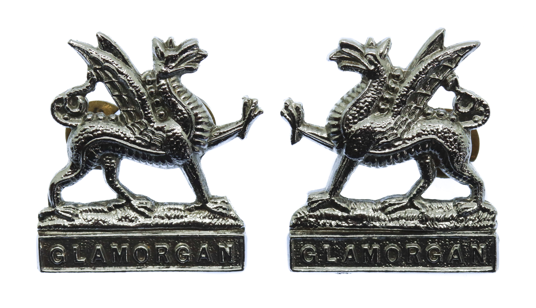 Pair of Glamorgan Constabulary Collar Badges