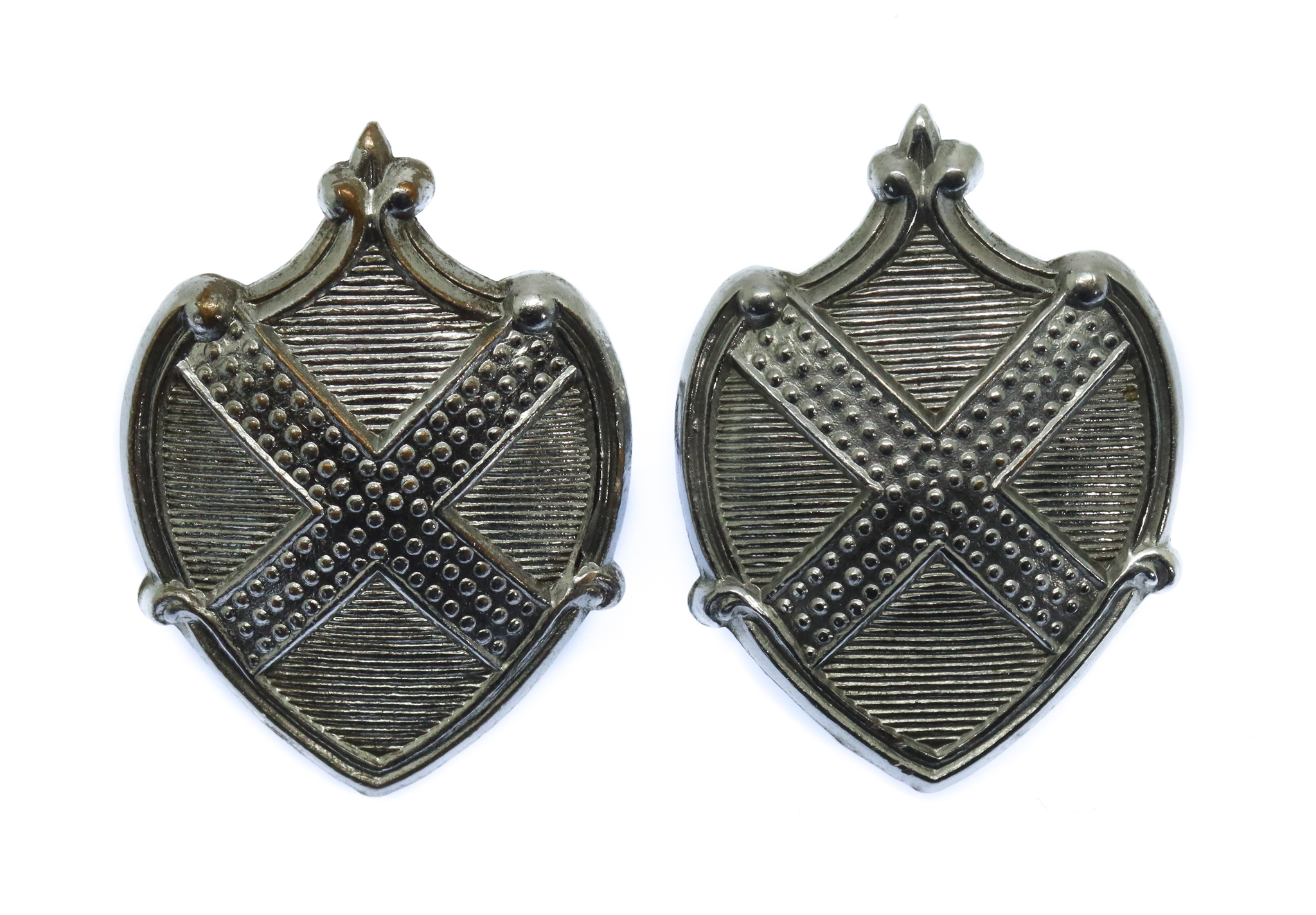 Pair of St. Albans City Police Collar Badges
