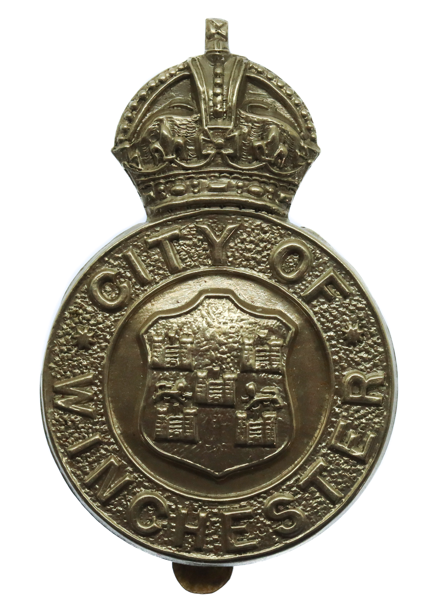 Winchester City Police Cap Badge - King's Crown