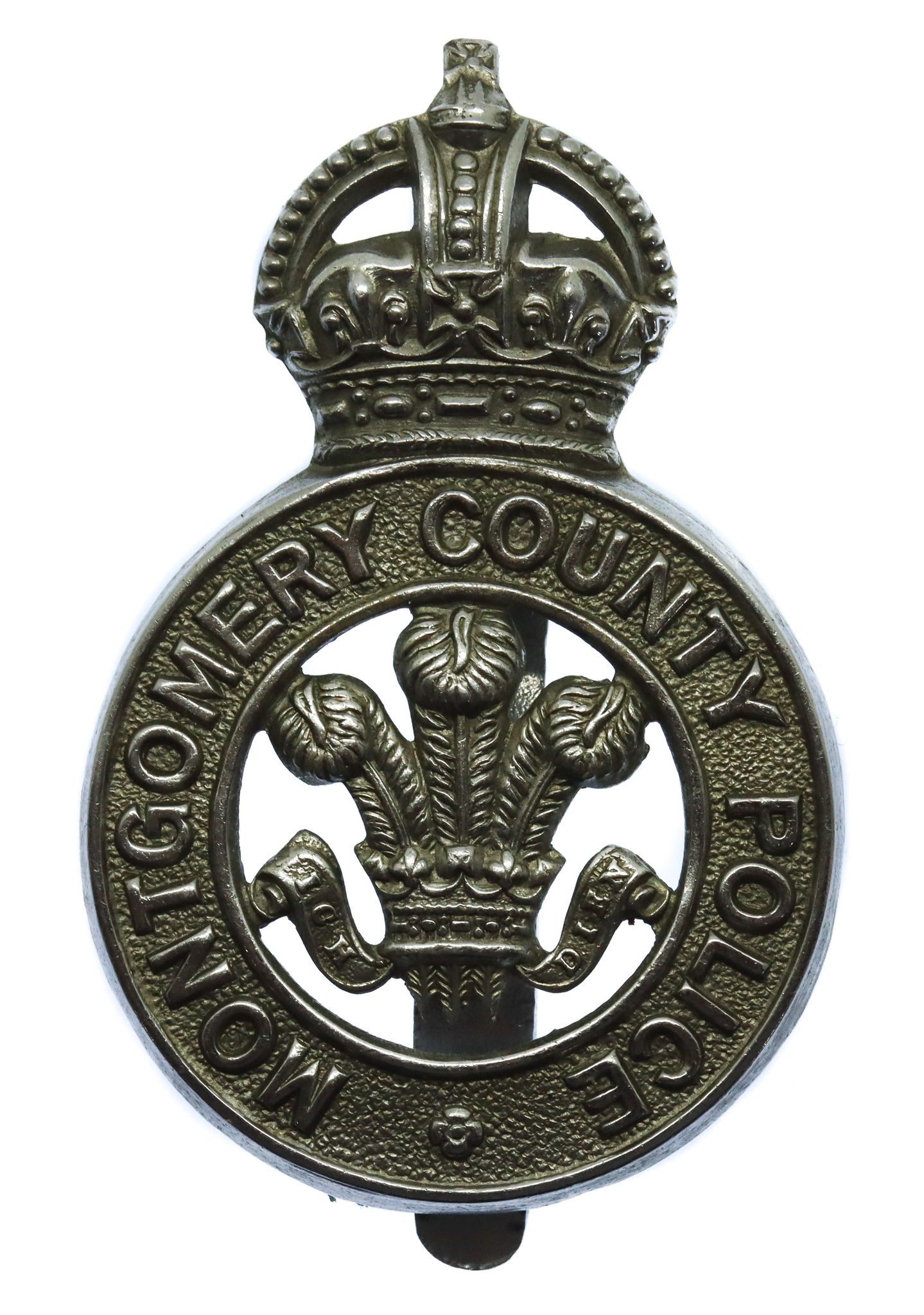 Montgomery County Police (Montgomeryshire Constabulary) Cap Badge - King's Crown
