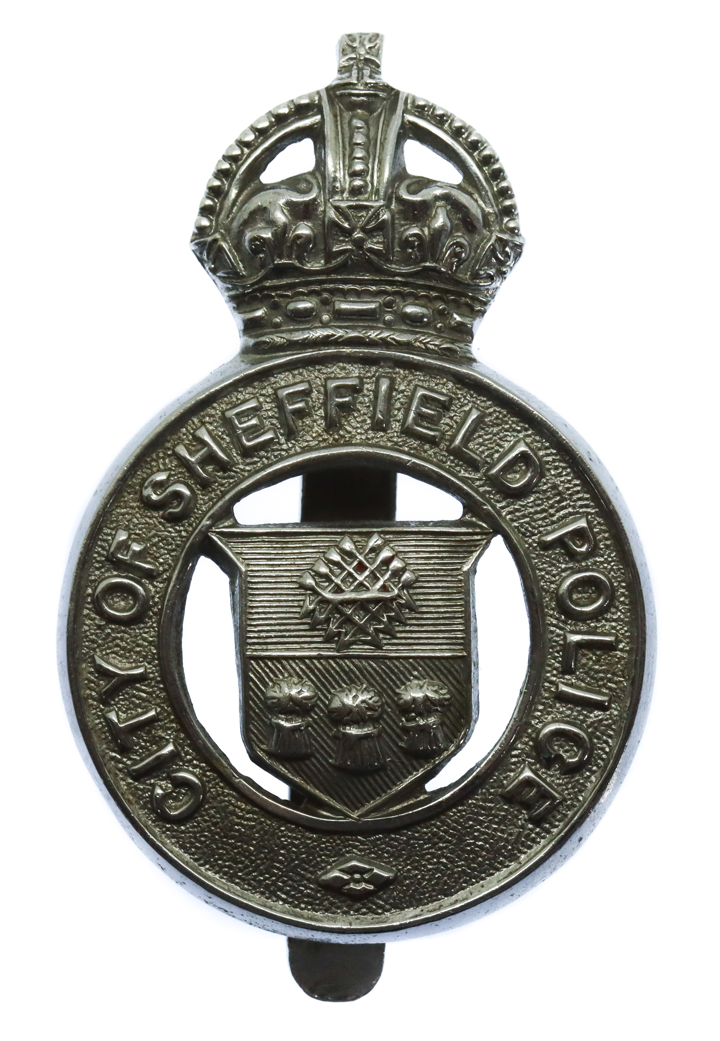 Sheffield City Police Cap Badge - King's Crown