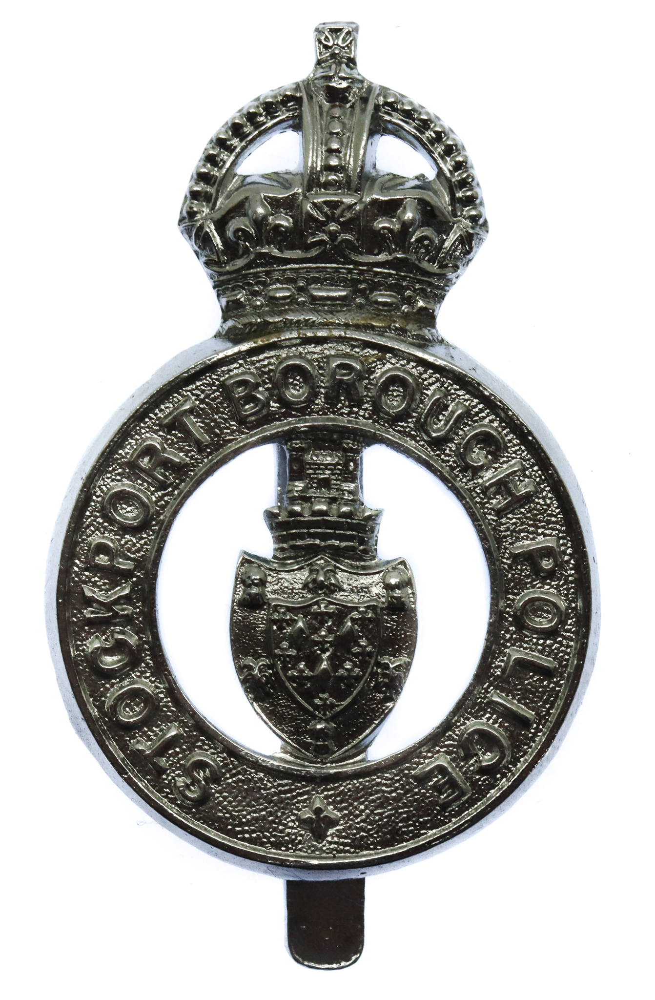 Stockport Borough Police Cap Badge - King's Crown