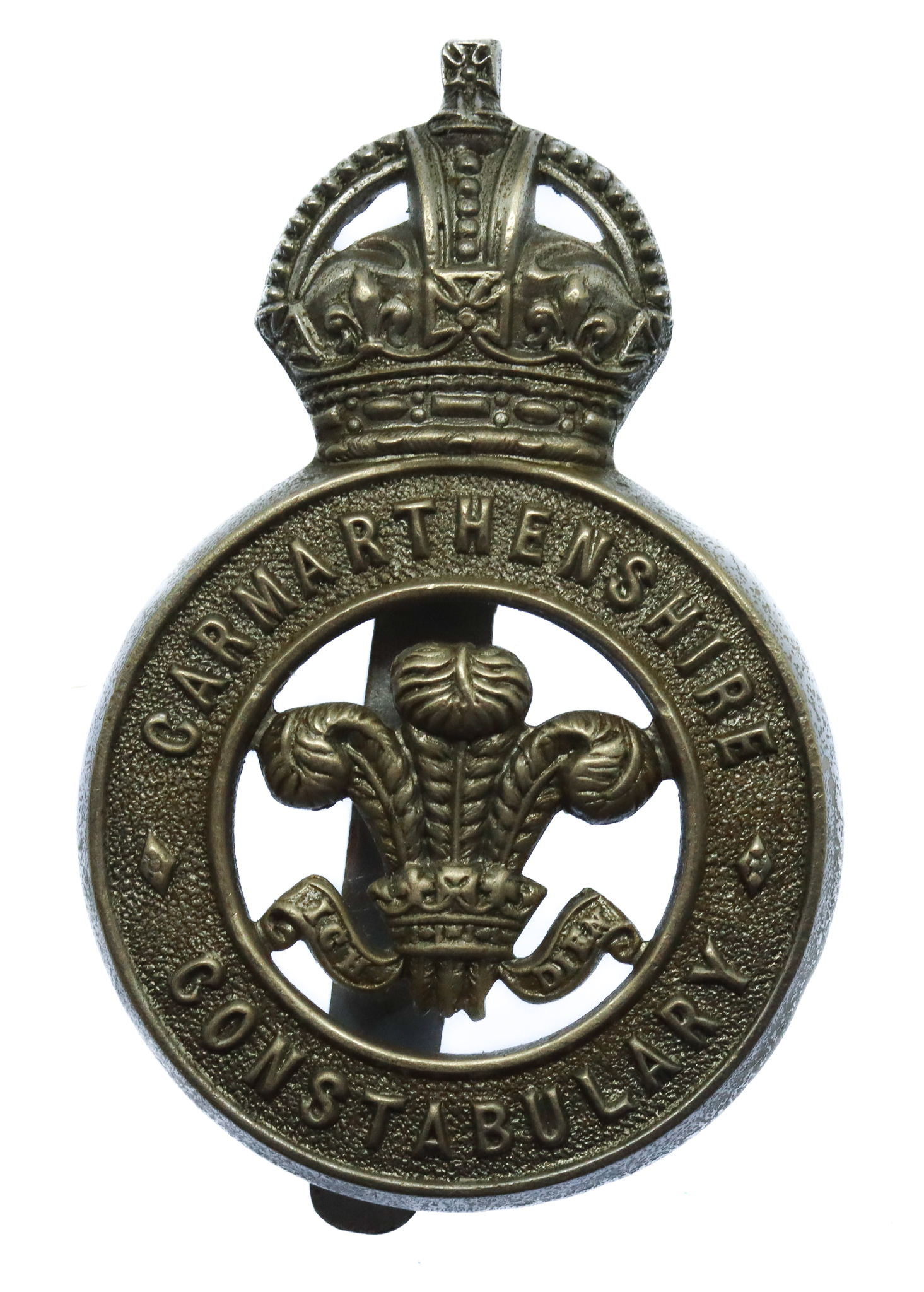 Carmarthenshire Constabulary Cap Badge - King's Crown