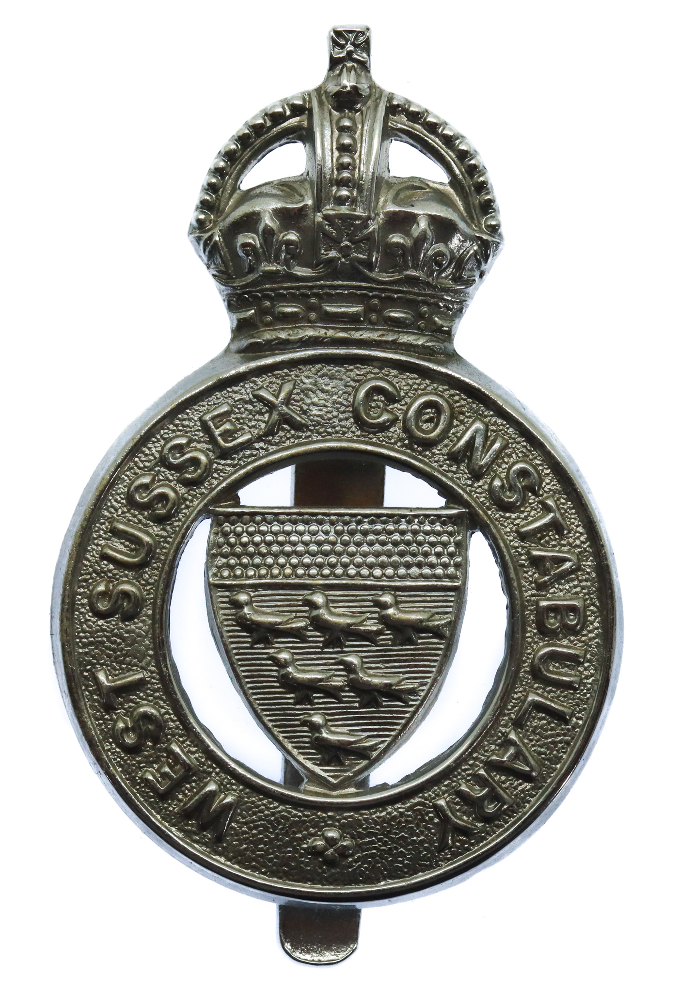 West Sussex Constabulary Cap Badge - King's Crown