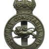 Surrey Constabulary Cap Badge - King's Crown