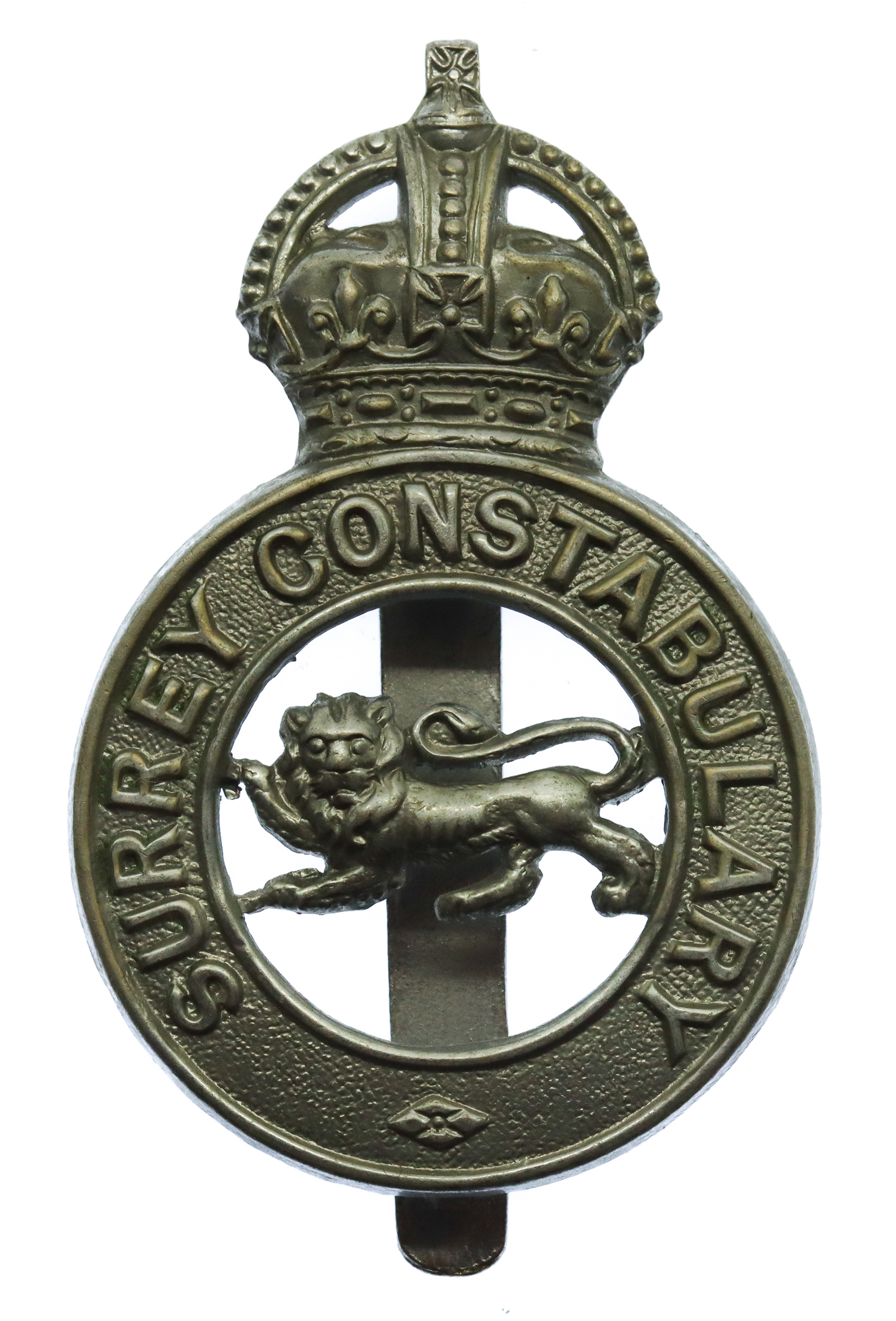 Surrey Constabulary Cap Badge - King's Crown