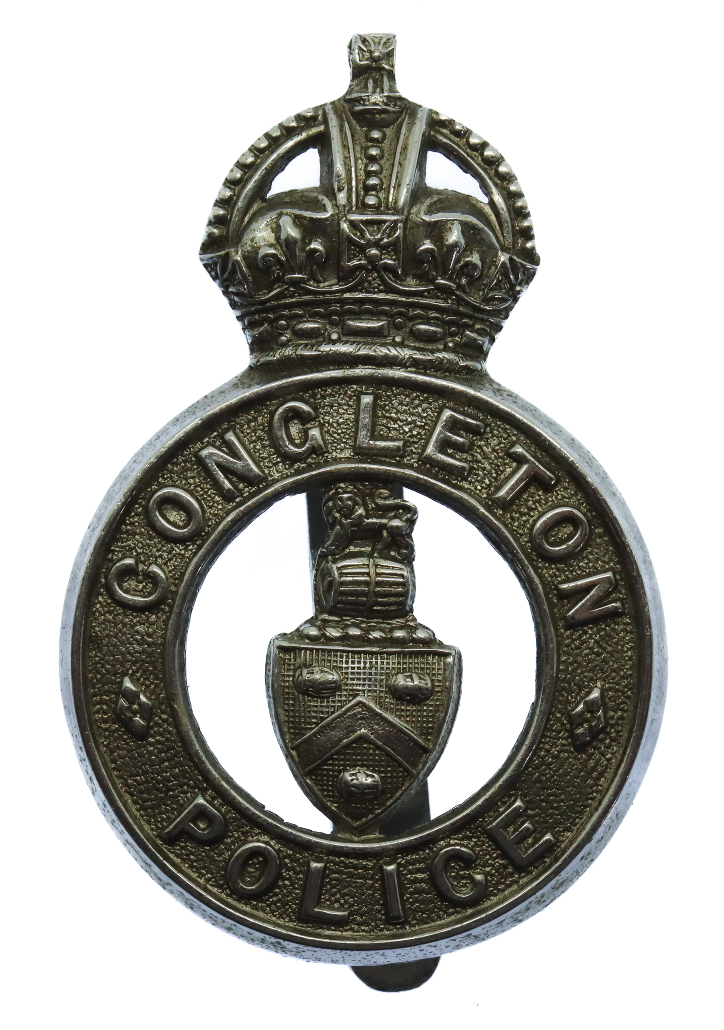 Congleton Borough Police Cap Badge - King's Crown