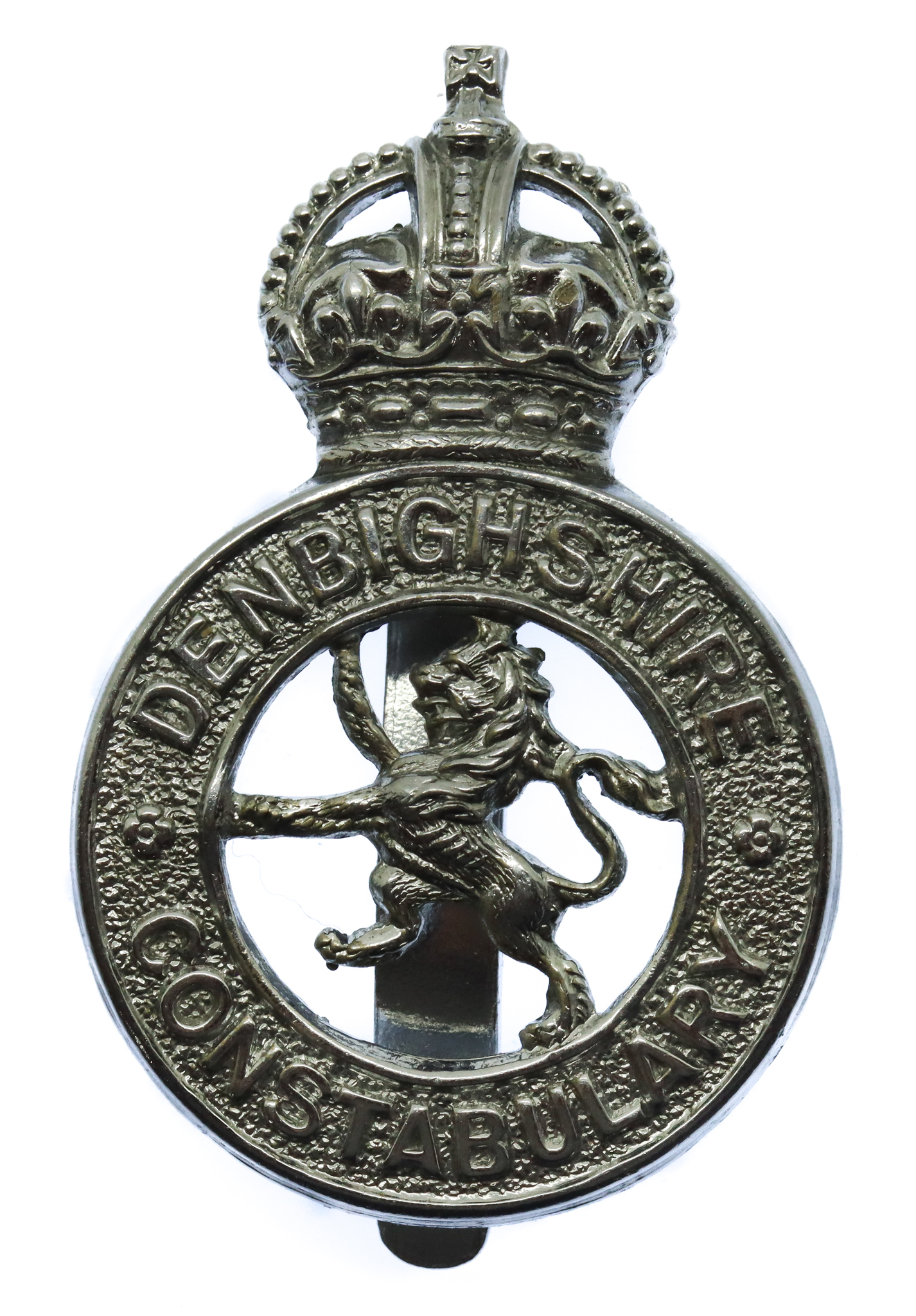 Denbighshire Constabulary Cap Badge - King's Crown