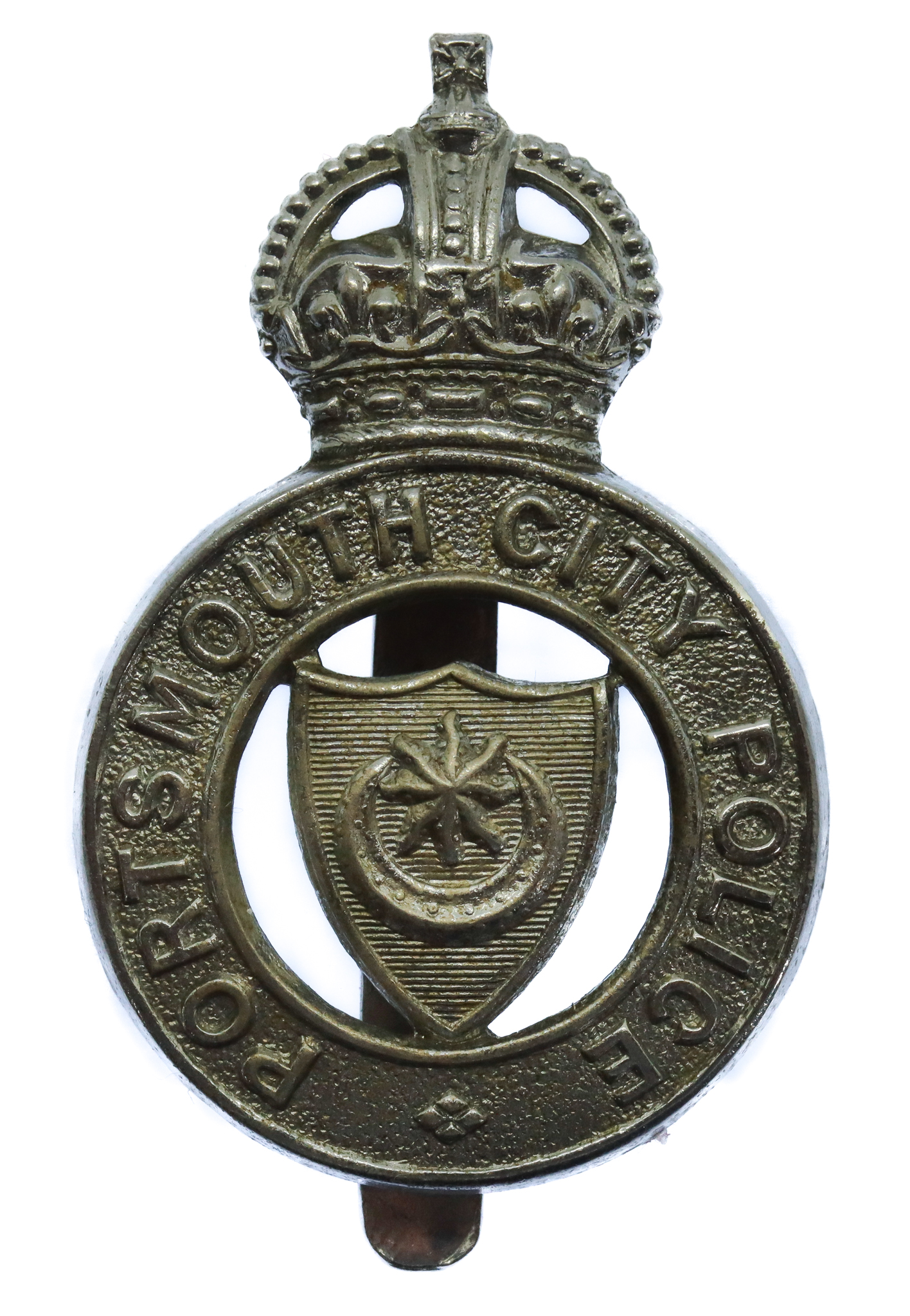 Portsmouth City Police Cap Badge - King's Crown