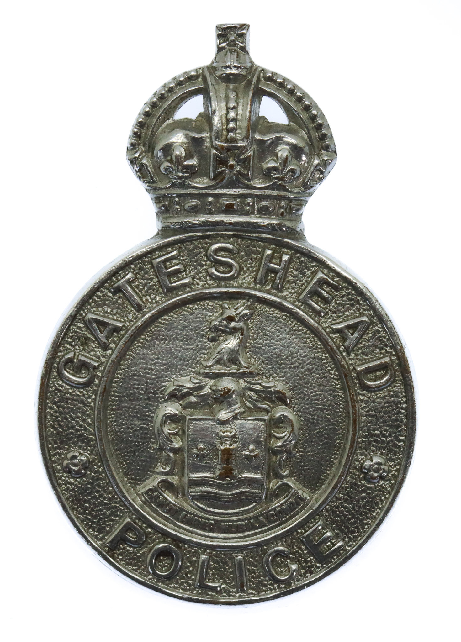Gateshead Borough Police Cap Badge - King's Crown