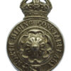 North Riding Constabulary White Metal Kepi/Cap Badge - King's Crown
