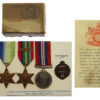 WW2 Casualty Medal Group with Condolence Slip - Canteen Assistant F.S. Nicholson, N.A.A.F.I., HMS Anking - K.I.A. 3/3/1942