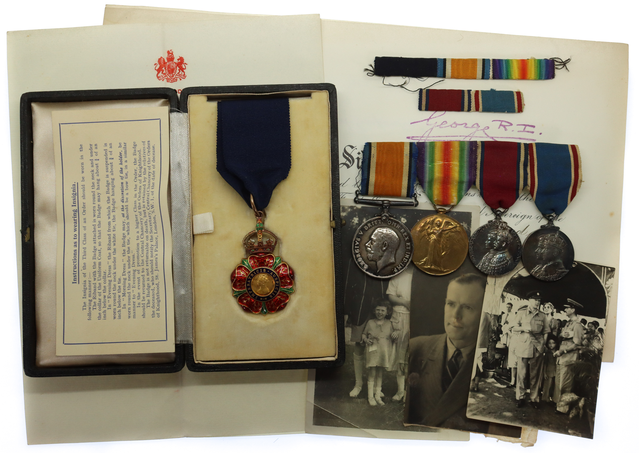 C.I.E. (1946), WW1 British War & Victory Medal Pair, 1935 Jubilee and 1937 Coronation Medal Group of Five - Inspector-General of Police C.R.B. Murray, Indian Police