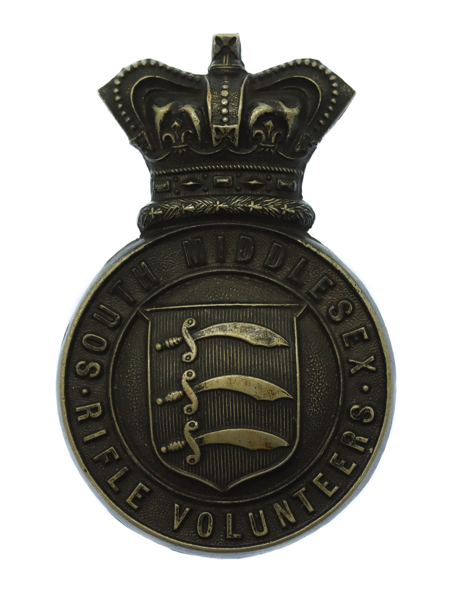 Victorian 2nd South Middlesex Rifle Volunteers Pouch Badge