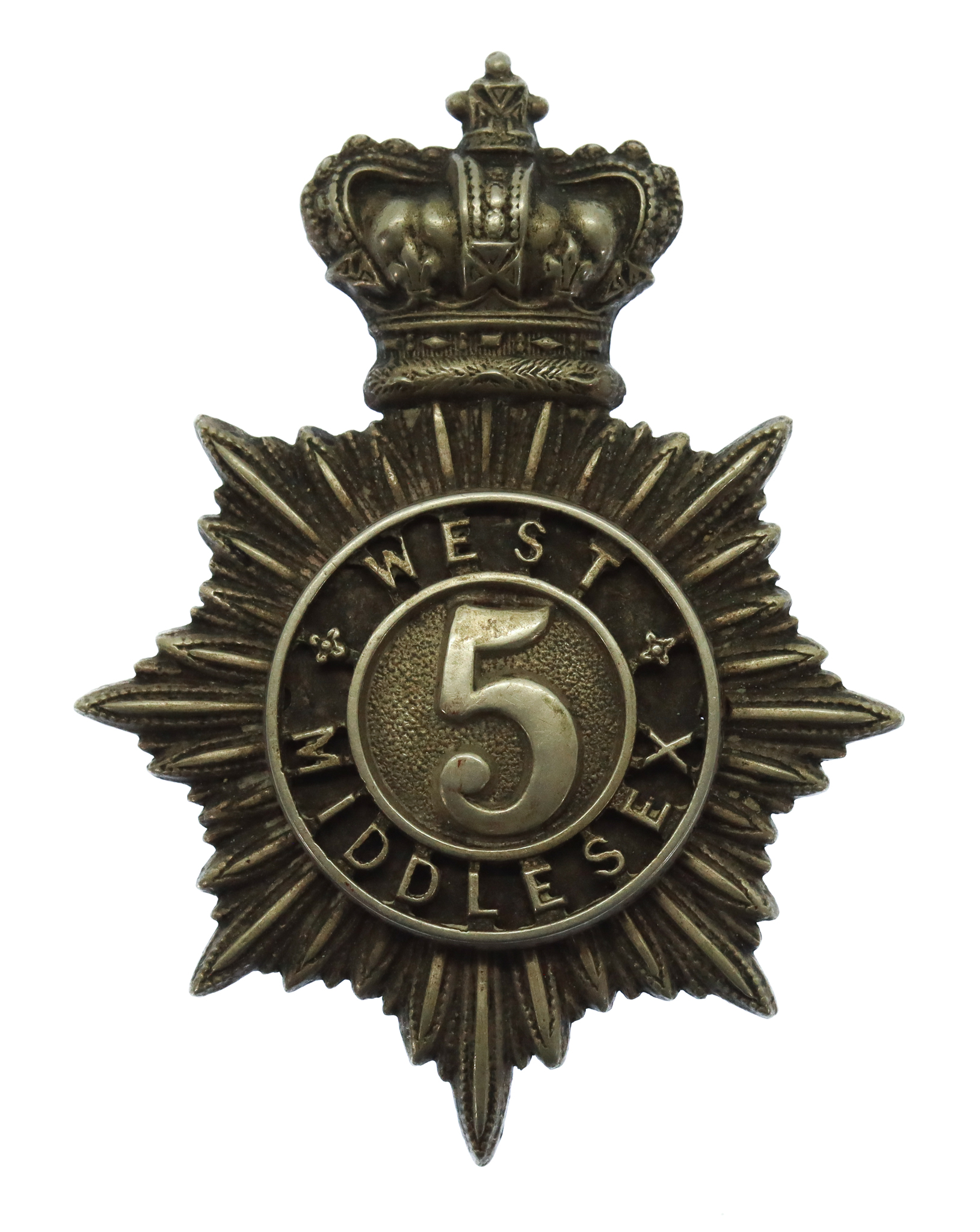 Victorian 5th West Middlesex Rifles Officer's Pouch Belt Plate