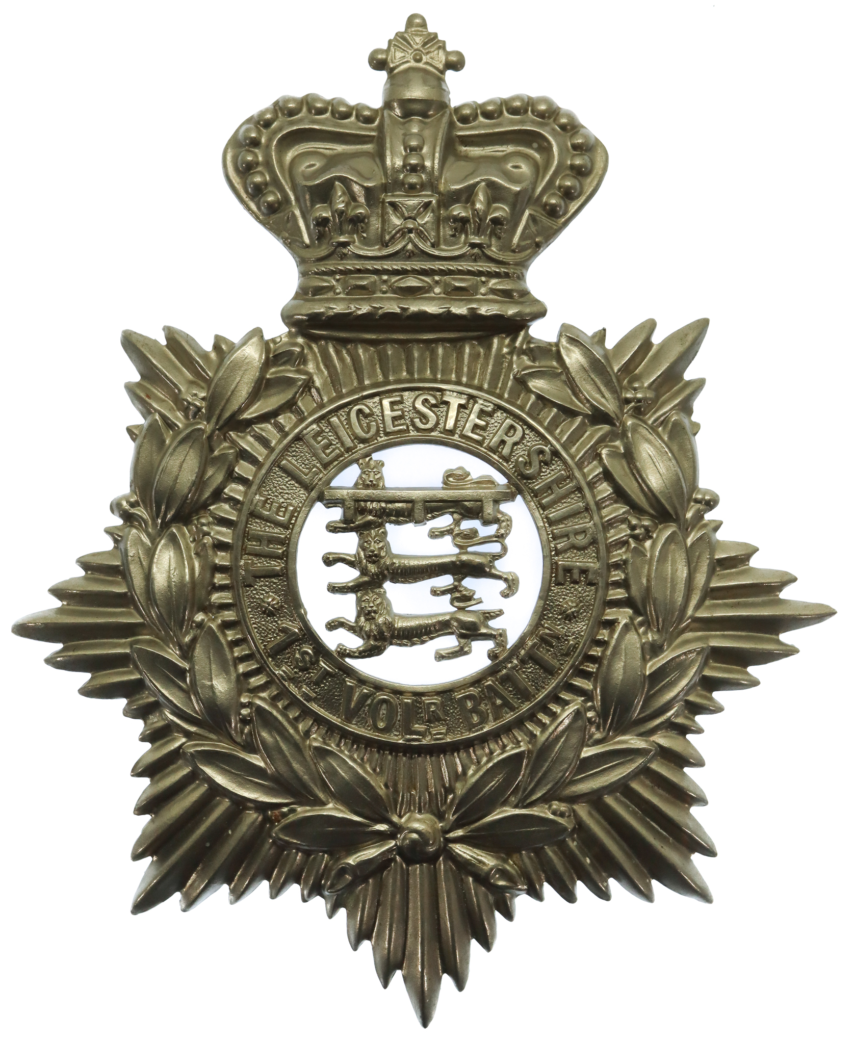 Victorian 1st Volunteer Bn. Leicestershire Regiment Helmet Plate